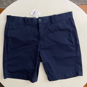 J. Crew Factory Men’s 9” Flex Chino Short Navy Size 33 New